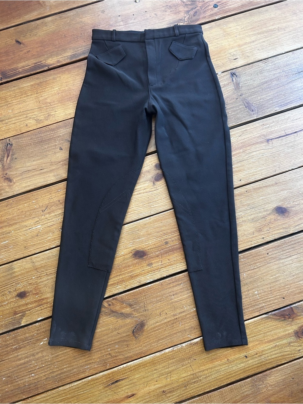 Equestrian Designs Riding Pants – Size Large – dark olive green/Stretch Breeches